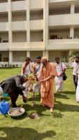 Planting a Rudraksha sapling in the courtyard arena of IIM Jammu (14th March 2026)